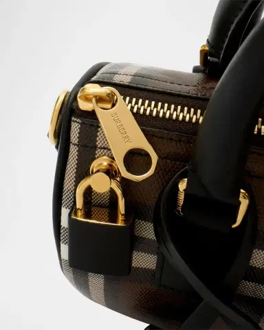Burberry Mini Check Bowling Bag | Thumbnail 4 Burberry Mini Check Bowling Bag | Thumbnail 4