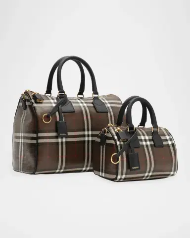 Burberry Mini Check Bowling Bag | Thumbnail 6 Burberry Mini Check Bowling Bag | Thumbnail 6