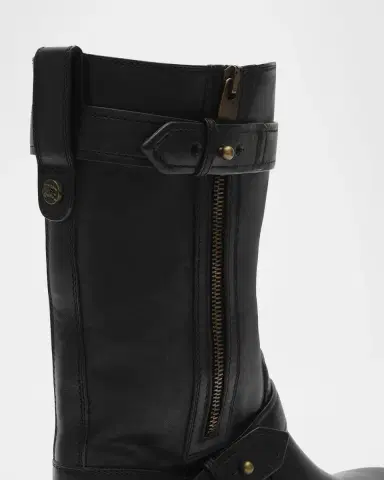 Burberry Men's Kent Leather Biker Boots | Thumbnail 5 Burberry Men's Kent Leather Biker Boots | Thumbnail 5
