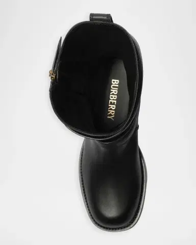 Burberry Men's Kent Leather Biker Boots | Thumbnail 6 Burberry Men's Kent Leather Biker Boots | Thumbnail 6
