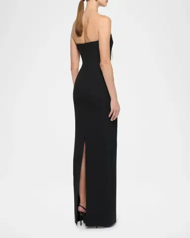 Roland Mouret Strapless Rosette Column Gown | Thumbnail 3 Roland Mouret Strapless Rosette Column Gown | Thumbnail 3