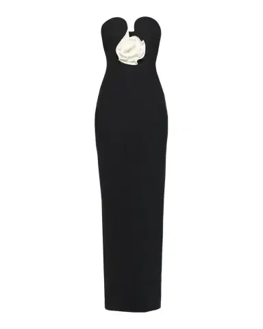 Roland Mouret Strapless Rosette Column Gown | Thumbnail 1 Roland Mouret Strapless Rosette Column Gown | Thumbnail 1
