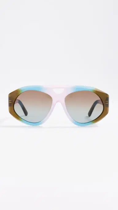 Pucci Aviator Sunglasses Matte Dark Brown/Blue/Lilac One Size | Thumbnail 2 Pucci Aviator Sunglasses Matte Dark Brown/Blue/Lilac One Size | Thumbnail 2