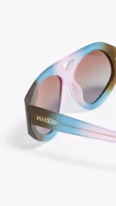 Pucci Aviator Sunglasses Matte Dark Brown/Blue/Lilac One Size | Thumbnail 5 Pucci Aviator Sunglasses Matte Dark Brown/Blue/Lilac One Size | Thumbnail 5