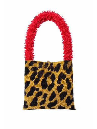 SAC DE SOUL Gold, Black, and Red Leopard Clash of Prints Bag | Thumbnail 1 SAC DE SOUL Gold, Black, and Red Leopard Clash of Prints Bag | Thumbnail 1