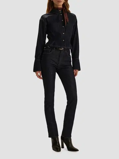 Favorite Daughter Women's The Eyes On Me Denim Shirt - Oxford | Thumbnail 2 Favorite Daughter Women's The Eyes On Me Denim Shirt - Oxford | Thumbnail 2