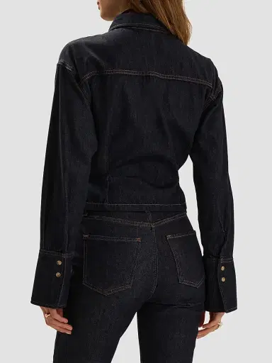 Favorite Daughter Women's The Eyes On Me Denim Shirt - Oxford | Thumbnail 3 Favorite Daughter Women's The Eyes On Me Denim Shirt - Oxford | Thumbnail 3