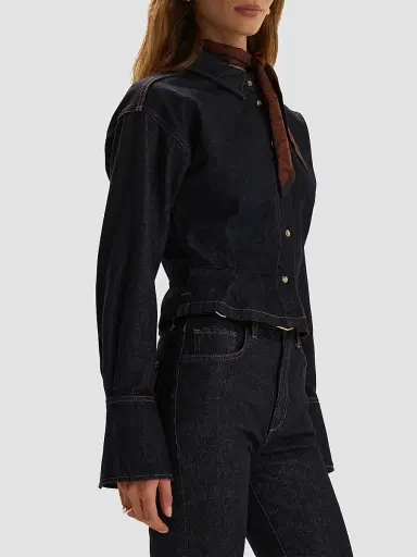 Favorite Daughter Women's The Eyes On Me Denim Shirt - Oxford | Thumbnail 5 Favorite Daughter Women's The Eyes On Me Denim Shirt - Oxford | Thumbnail 5