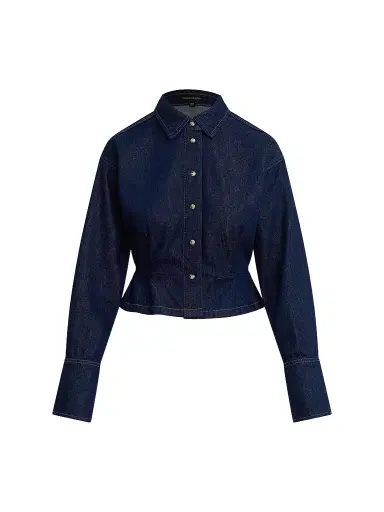Favorite Daughter Women's The Eyes On Me Denim Shirt - Oxford | Thumbnail 1 Favorite Daughter Women's The Eyes On Me Denim Shirt - Oxford | Thumbnail 1