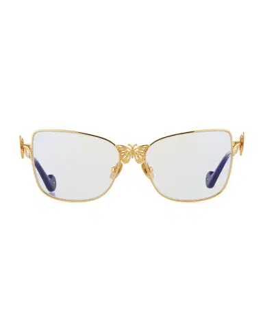 Anna-Karin Karlsson Le Papillon Cat-Eye Optical Frames w/ 3D Butterfly Detail, Gold | Thumbnail 4 Anna-Karin Karlsson Le Papillon Cat-Eye Optical Frames w/ 3D Butterfly Detail, Gold | Thumbnail 4