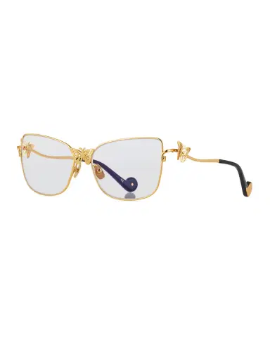 Anna-Karin Karlsson Le Papillon Cat-Eye Optical Frames w/ 3D Butterfly Detail, Gold | Thumbnail 6 Anna-Karin Karlsson Le Papillon Cat-Eye Optical Frames w/ 3D Butterfly Detail, Gold | Thumbnail 6