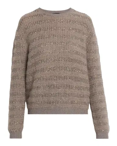 Fabiana Filippi Sequin Striped Wool-Mohair Sweater | Thumbnail 1 Fabiana Filippi Sequin Striped Wool-Mohair Sweater | Thumbnail 1
