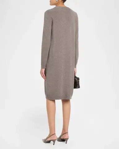 Fabiana Filippi Brooch-Embellished Knit Sweater Dress | Thumbnail 3 Fabiana Filippi Brooch-Embellished Knit Sweater Dress | Thumbnail 3