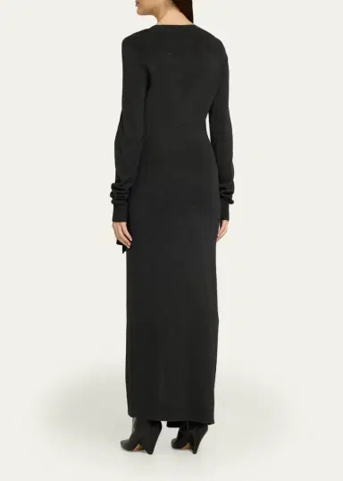 Isabel Marant Jozira Button-Shoulder Wrap Maxi Sweater Dress | Thumbnail 3 Isabel Marant Jozira Button-Shoulder Wrap Maxi Sweater Dress | Thumbnail 3