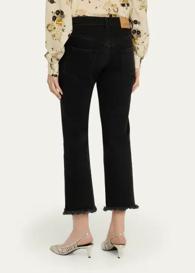 Isabel Marant Ombela Frayed Straight-Leg Ankle Jeans | Thumbnail 3 Isabel Marant Ombela Frayed Straight-Leg Ankle Jeans | Thumbnail 3