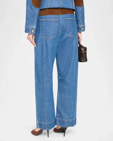 Cinq à Sept Dillon Suede Waist Jeans | Thumbnail 3 Cinq à Sept Dillon Suede Waist Jeans | Thumbnail 3