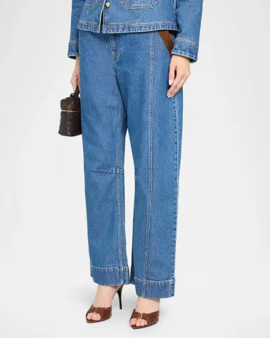 Cinq à Sept Dillon Suede Waist Jeans | Thumbnail 4 Cinq à Sept Dillon Suede Waist Jeans | Thumbnail 4