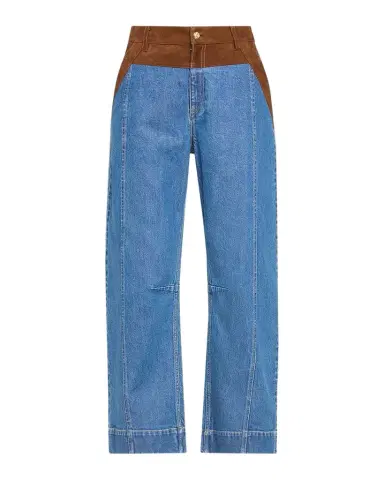 Cinq à Sept Dillon Suede Waist Jeans | Thumbnail 1 Cinq à Sept Dillon Suede Waist Jeans | Thumbnail 1