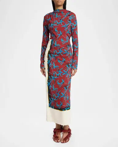 Proenza Schouler Anais Floral-Print Button-Side Midi Skirt | Thumbnail 2 Proenza Schouler Anais Floral-Print Button-Side Midi Skirt | Thumbnail 2