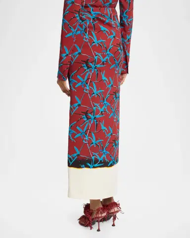 Proenza Schouler Anais Floral-Print Button-Side Midi Skirt | Thumbnail 3 Proenza Schouler Anais Floral-Print Button-Side Midi Skirt | Thumbnail 3