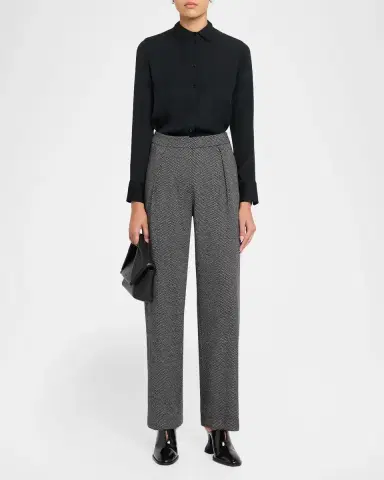 Emporio Armani Straight-Leg Chevron Trousers | Thumbnail 2 Emporio Armani Straight-Leg Chevron Trousers | Thumbnail 2