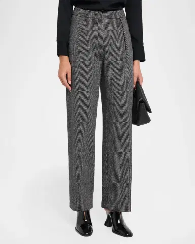 Emporio Armani Straight-Leg Chevron Trousers | Thumbnail 4 Emporio Armani Straight-Leg Chevron Trousers | Thumbnail 4