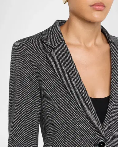 Emporio Armani Chevron Single-Breasted Blazer | Thumbnail 5 Emporio Armani Chevron Single-Breasted Blazer | Thumbnail 5