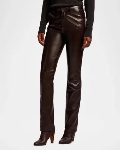 Ralph Lauren Collection Banbury Leather Slim-Leg Pants | Thumbnail 6 Ralph Lauren Collection Banbury Leather Slim-Leg Pants | Thumbnail 6