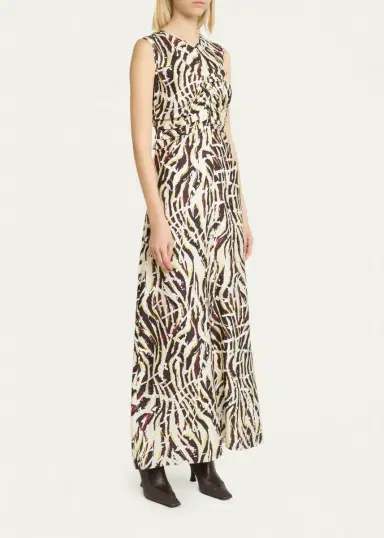 Proenza Schouler Clem Ruched Maxi Dress | Thumbnail 4 Proenza Schouler Clem Ruched Maxi Dress | Thumbnail 4