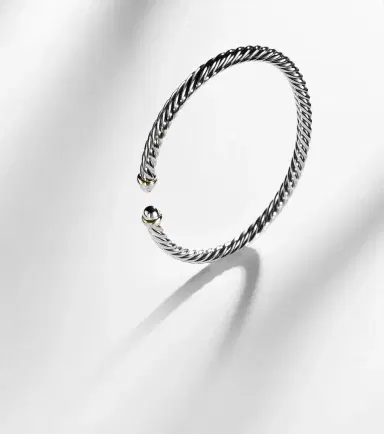 David Yurman Cable Flex sterling silver and 14kt gold cuff bracelet | Thumbnail 4 David Yurman Cable Flex sterling silver and 14kt gold cuff bracelet | Thumbnail 4