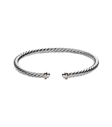 David Yurman Cable Flex sterling silver and 14kt gold cuff bracelet | Thumbnail 1 David Yurman Cable Flex sterling silver and 14kt gold cuff bracelet | Thumbnail 1