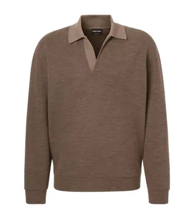 Giorgio Armani Virgin wool polo sweater | Thumbnail 1 Giorgio Armani Virgin wool polo sweater | Thumbnail 1