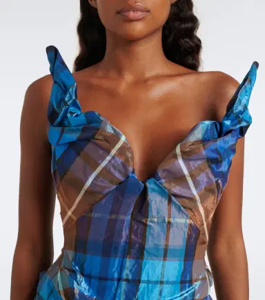 Vivienne Westwood Draped plaid bustier top | Thumbnail 2 Vivienne Westwood Draped plaid bustier top | Thumbnail 2
