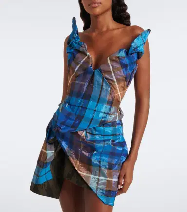 Vivienne Westwood Draped plaid bustier top | Thumbnail 4 Vivienne Westwood Draped plaid bustier top | Thumbnail 4