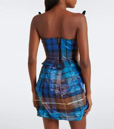Vivienne Westwood Draped plaid bustier top | Thumbnail 5 Vivienne Westwood Draped plaid bustier top | Thumbnail 5