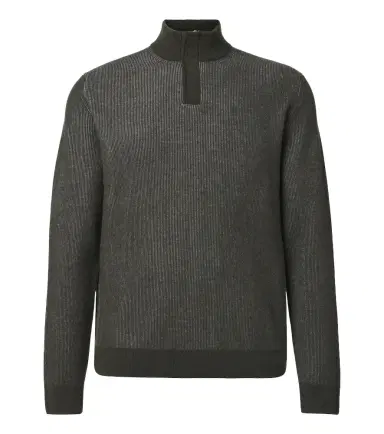 Slowear Ribbed-knit virgin wool half-zip sweater | Thumbnail 1 Slowear Ribbed-knit virgin wool half-zip sweater | Thumbnail 1