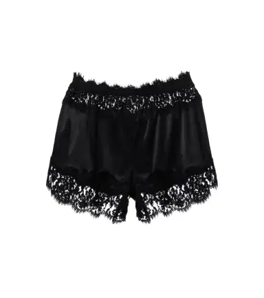 Dolce & Gabbana Lace-trimmed silk and cotton-blend shorts | Thumbnail 1 Dolce & Gabbana Lace-trimmed silk and cotton-blend shorts | Thumbnail 1