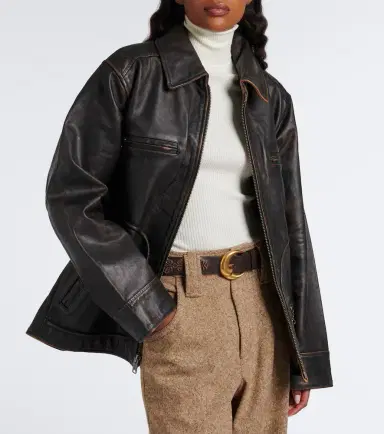 Polo Ralph Lauren Oversized leather jacket | Thumbnail 6 Polo Ralph Lauren Oversized leather jacket | Thumbnail 6