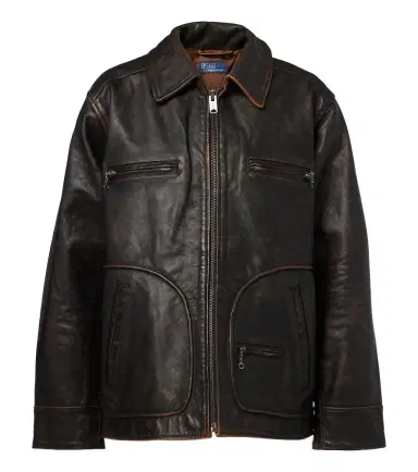 Polo Ralph Lauren Oversized leather jacket | Thumbnail 1 Polo Ralph Lauren Oversized leather jacket | Thumbnail 1
