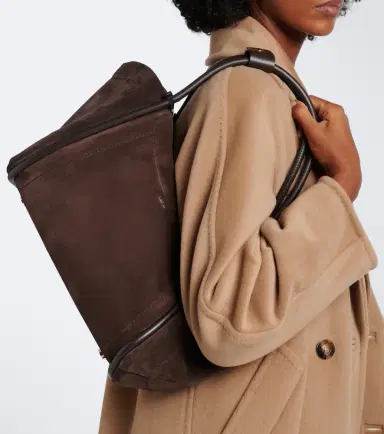 Max Mara Medium suede shoulder bag | Thumbnail 4 Max Mara Medium suede shoulder bag | Thumbnail 4