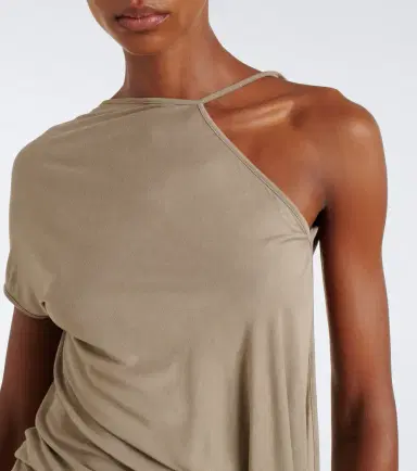 Rick Owens Lilies Tungsten draped open-back jersey top | Thumbnail 6 Rick Owens Lilies Tungsten draped open-back jersey top | Thumbnail 6