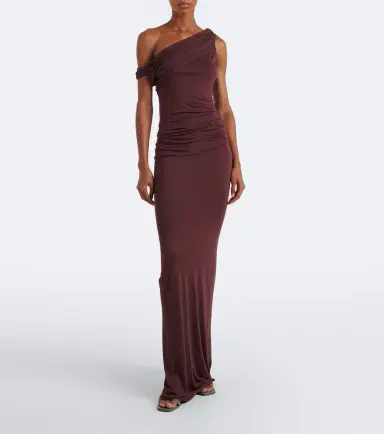 Rick Owens Lilies Laeti draped one-shoulder jersey top | Thumbnail 2 Rick Owens Lilies Laeti draped one-shoulder jersey top | Thumbnail 2