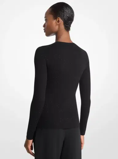 Michael Kors Collection Embellished Tissue Cashmere Sweater | Thumbnail 2 Michael Kors Collection Embellished Tissue Cashmere Sweater | Thumbnail 2