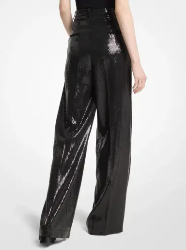 Michael Kors Collection Sequined Crepe Pleated Slouch Trousers | Thumbnail 2 Michael Kors Collection Sequined Crepe Pleated Slouch Trousers | Thumbnail 2