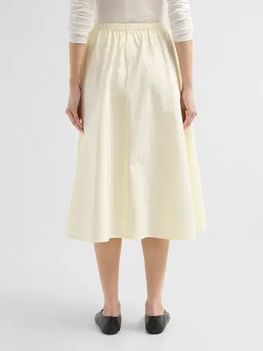 Vince Women's Pocket Full Cotton Midi-Skirt - Sun Petal | Thumbnail 3 Vince Women's Pocket Full Cotton Midi-Skirt - Sun Petal | Thumbnail 3