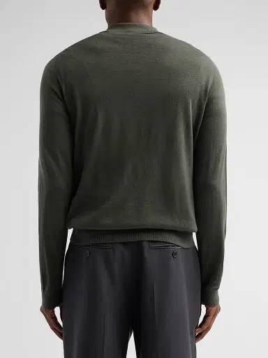 Vince Men's Merino Wool Polo Sweater - Night Leaf - Size XXL | Thumbnail 3 Vince Men's Merino Wool Polo Sweater - Night Leaf - Size XXL | Thumbnail 3
