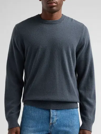 Vince Men's Cashmere Crewneck Sweater - Azure - Size XXL | Thumbnail 5 Vince Men's Cashmere Crewneck Sweater - Azure - Size XXL | Thumbnail 5