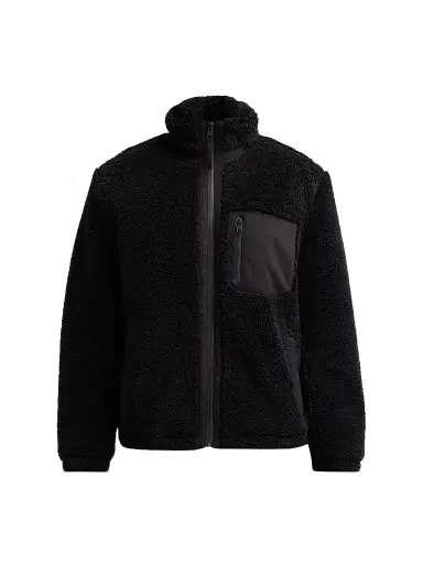 Vince Men's Faux-Sherpa Zip-Up Jacket - Black - Size XL | Thumbnail 1 Vince Men's Faux-Sherpa Zip-Up Jacket - Black - Size XL | Thumbnail 1