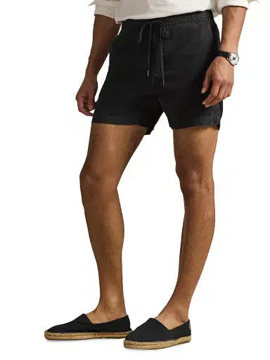 Polo Ralph Lauren Men's Prepster Linen Shorts - Polo Black | Thumbnail 3 Polo Ralph Lauren Men's Prepster Linen Shorts - Polo Black | Thumbnail 3