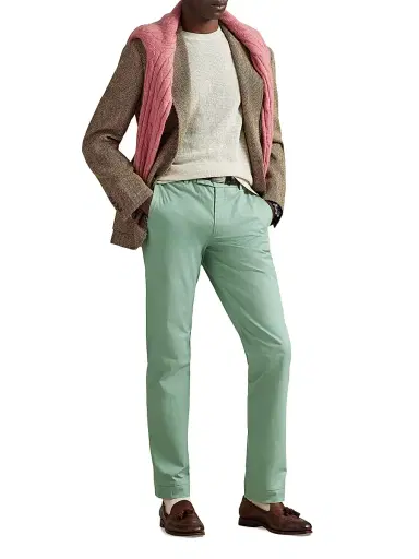 Polo Ralph Lauren Men's Military Stretch-Cotton Mid-Rise Straight-Leg Pants - Faded Mint | Thumbnail 2 Polo Ralph Lauren Men's Military Stretch-Cotton Mid-Rise Straight-Leg Pants - Faded Mint | Thumbnail 2